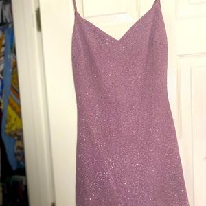 Purple Sparkling Mini Dress